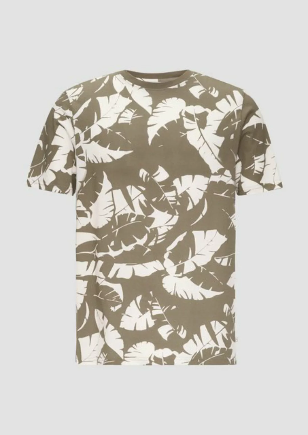QS Kurzarmshirt T-Shirt mit All-over-Print günstig online kaufen