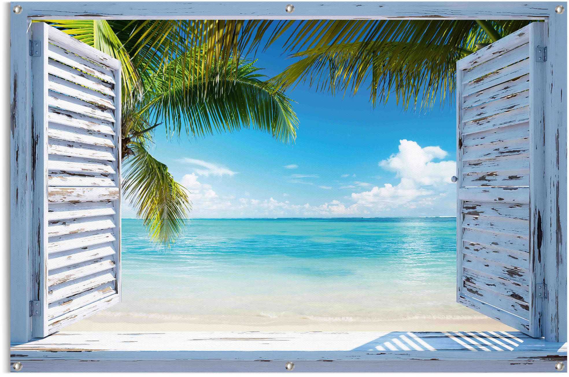 Reinders! Poster »Strandfenster«, leichtes und wasserfestes Gartenposter fü günstig online kaufen