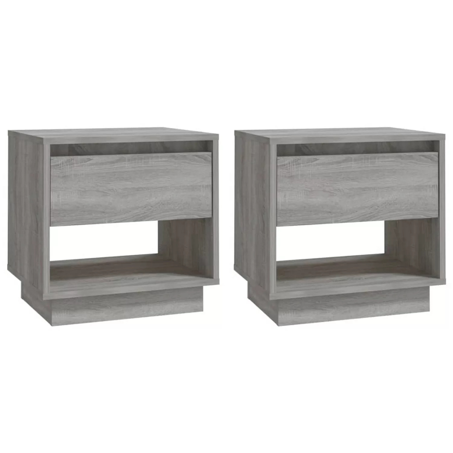 Nachttische 2 Stk. Grau Sonoma 45x34x44 Cm Spanplatte günstig online kaufen