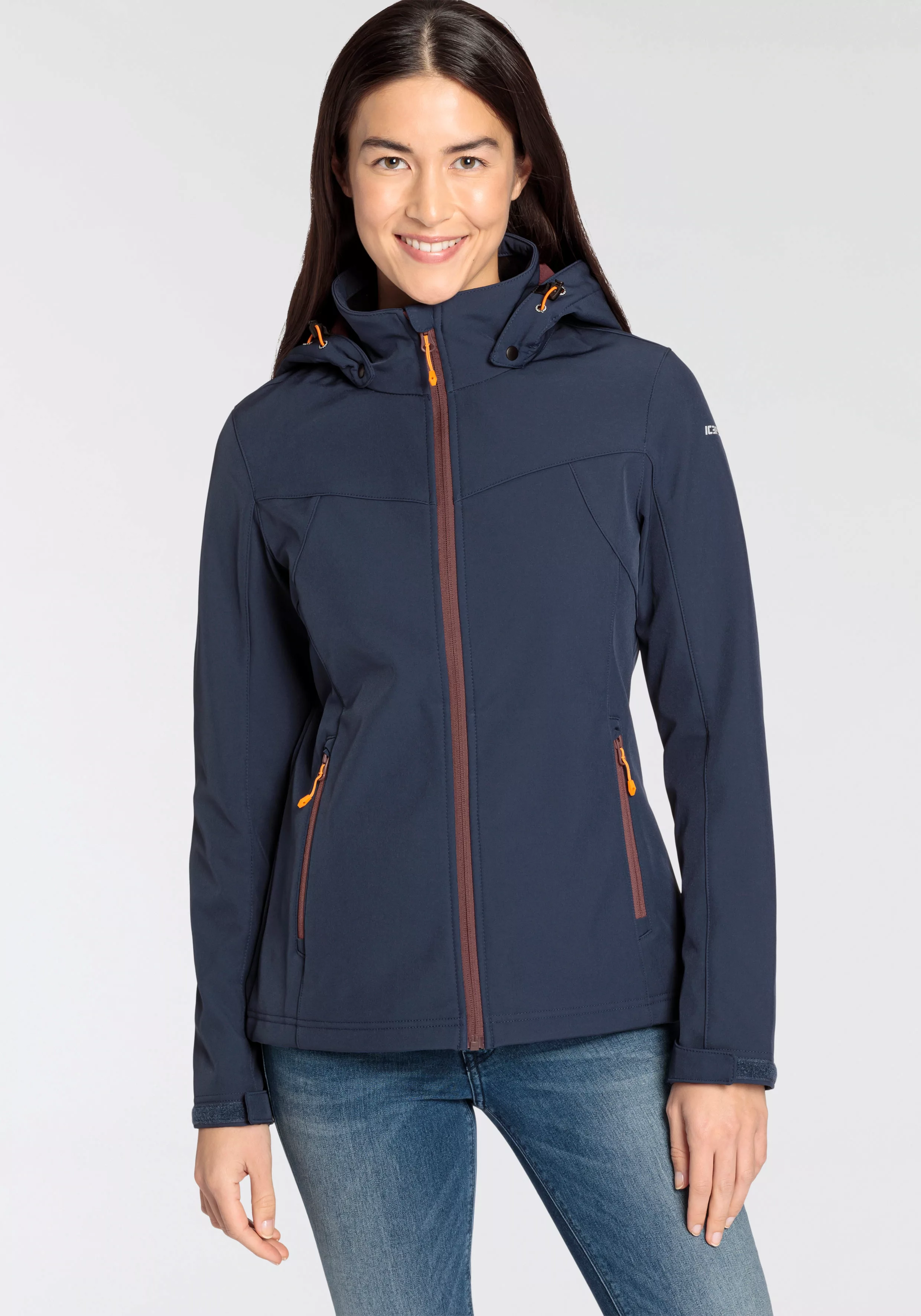 Icepeak Softshelljacke "D SOFTSHELLJACKE BRENHAM", mit Kapuze, mit hohem St günstig online kaufen