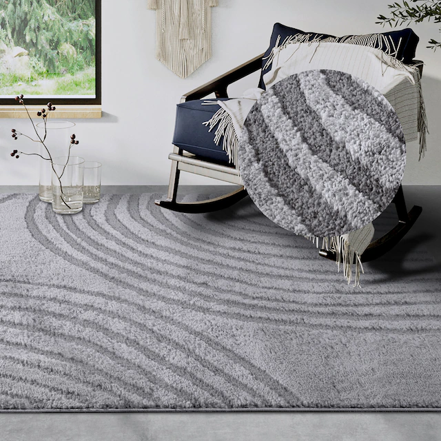 ELLE DECORATION Designteppich »Pigment«, rechteckig, 18 mm Höhe, Hochflor, günstig online kaufen
