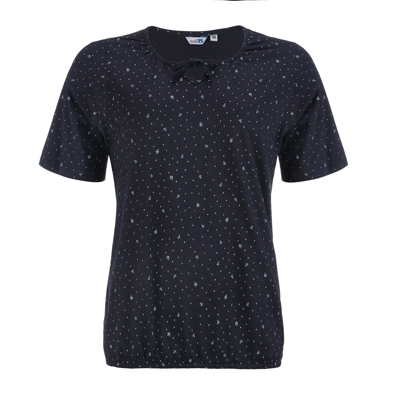 modAS T-Shirt Damen Kurzarm Basic-Shirt Maritim günstig online kaufen