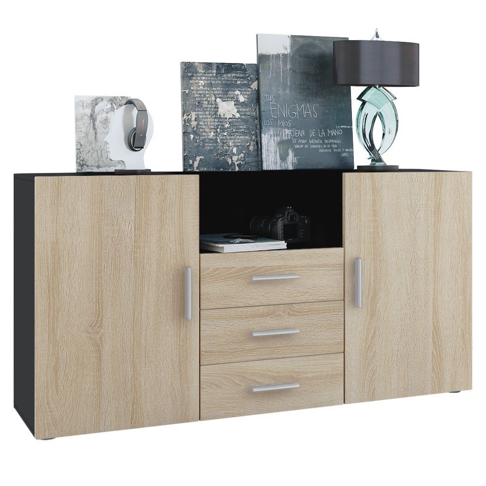 Vladon Sideboard Skadu (Kommode, mit 2 günstig online kaufen