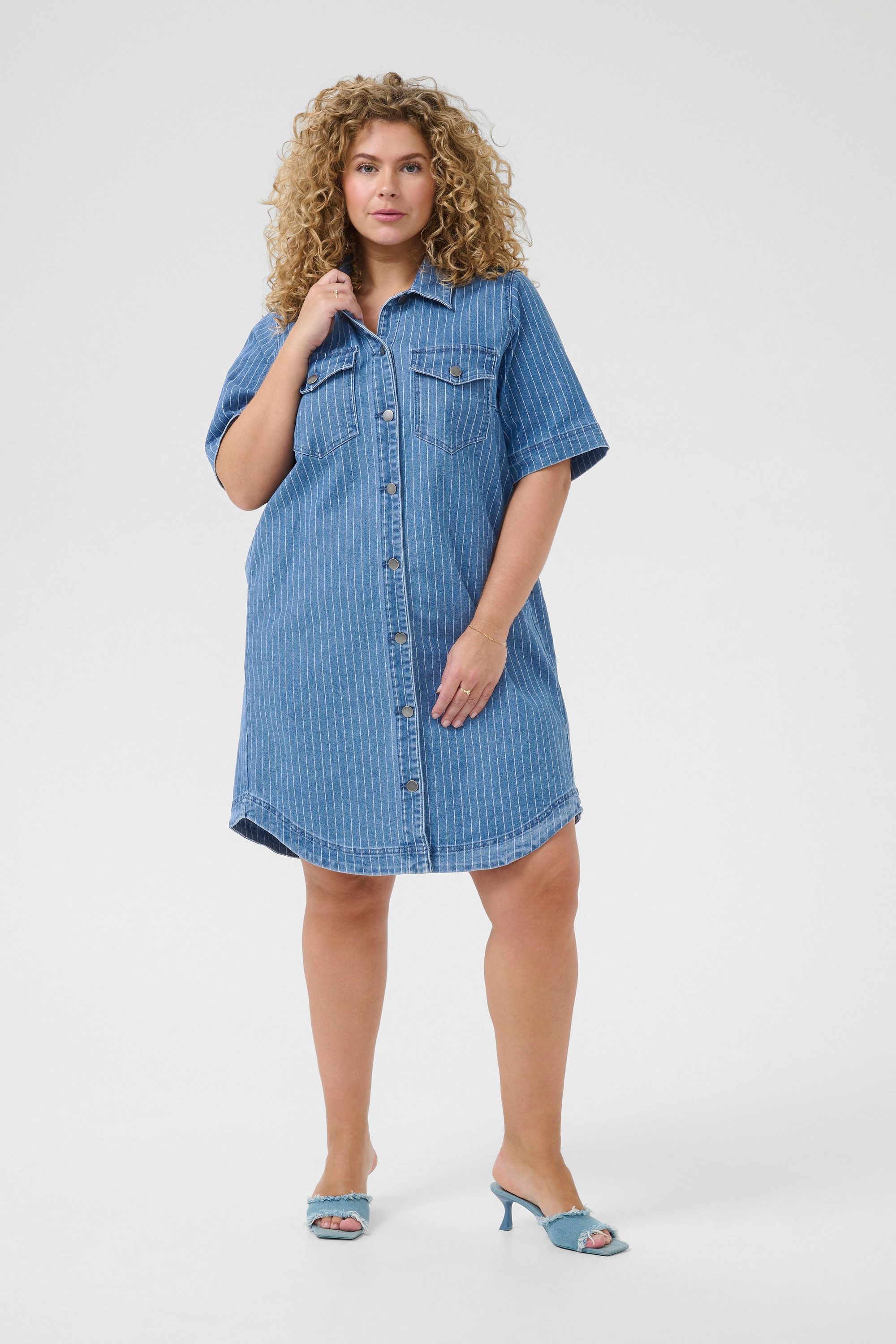 KAFFE Curve Jeanskleid Denimkleid KCreeca Große günstig online kaufen