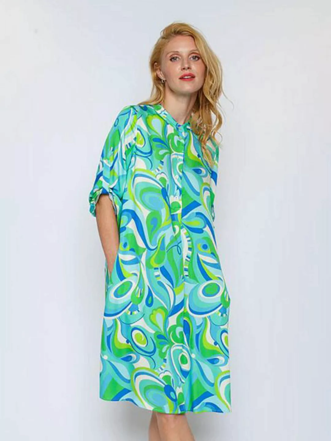 Emily Van Den Bergh Blusenkleid Aqua günstig online kaufen