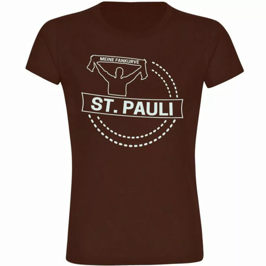 multifanshop T-Shirt Damen St. Pauli - Meine Fankurve - Frauen günstig online kaufen
