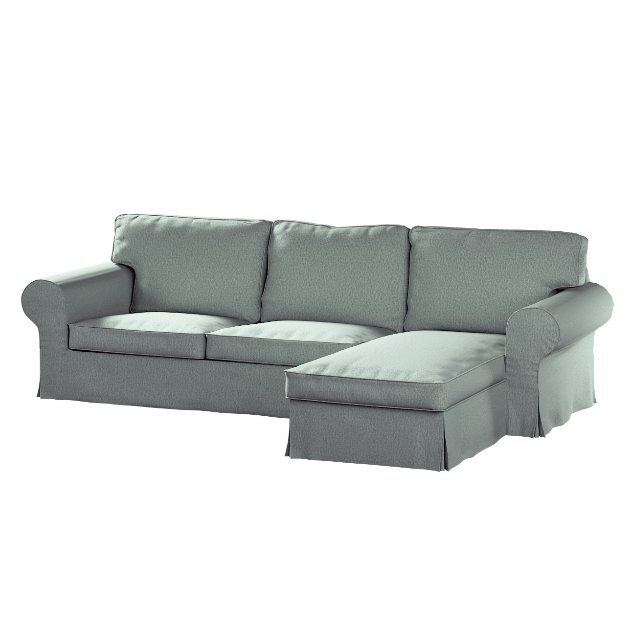 Bezug für Ektorp 2-Sitzer Sofa mit Recamiere, eukalyptusgrün, Ektorp 2-Sitz günstig online kaufen