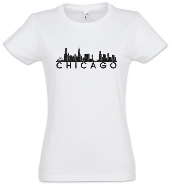 Urban Backwoods Print-Shirt Skyline Chicago Damen T-Shirt City Staat United günstig online kaufen