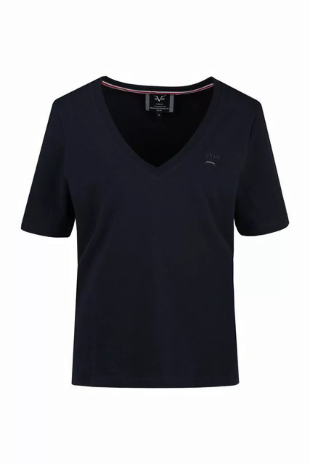 19V69 ITALIA T-Shirt BAILA Basic mit V-Ausschnit und Logo günstig online kaufen