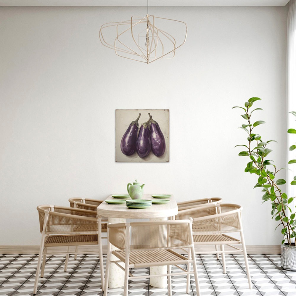 A.S. Création Leinwandbild "Aubergine - Wandbild Creme Beige Violett Keilra günstig online kaufen