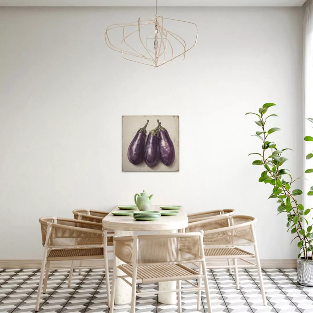 A.S. Création Leinwandbild "Aubergine - Wandbild Creme Beige Violett Keilra günstig online kaufen