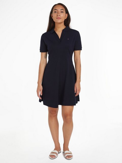 Tommy Hilfiger Polokleid "F&F OPEN PLCKT LYCLL POLO DRS SS", mit Logosticke günstig online kaufen