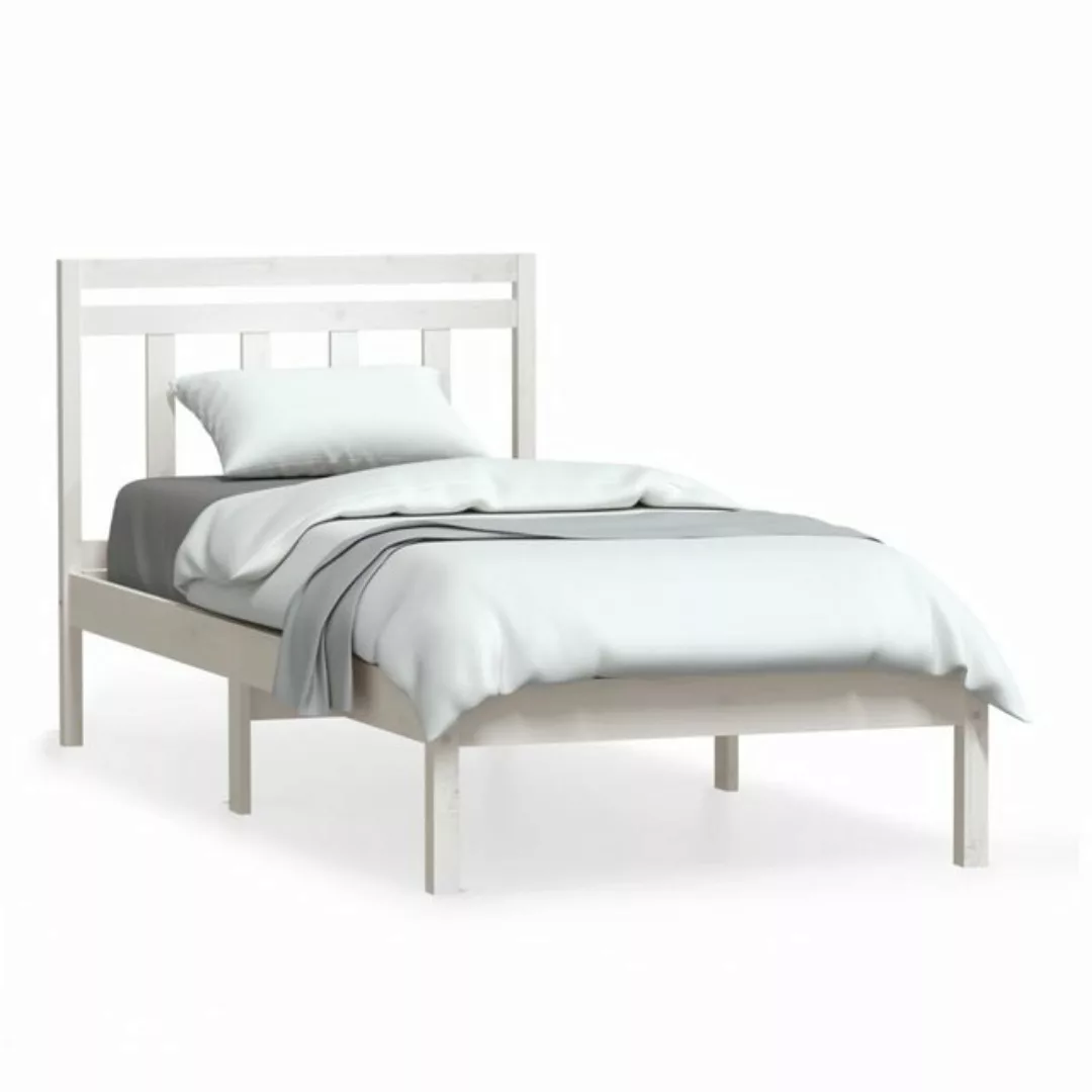 furnicato Bett Massivholzbett Weiß Kiefer 90x200 cm günstig online kaufen