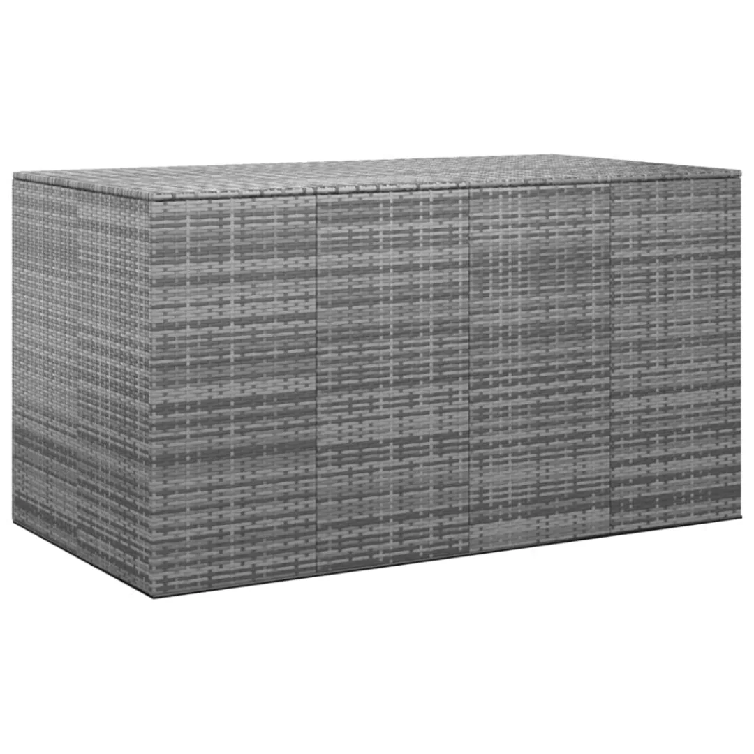 Vidaxl Garten-kissenbox Pe Rattan 194x100x103 Cm Grau günstig online kaufen