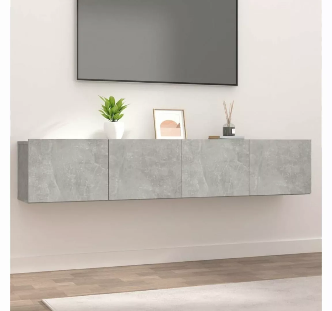 vidaXL Kleiderschrank TV-Schränke 2 Stk Betongrau 80x30x30 cm Holzwerkstoff günstig online kaufen