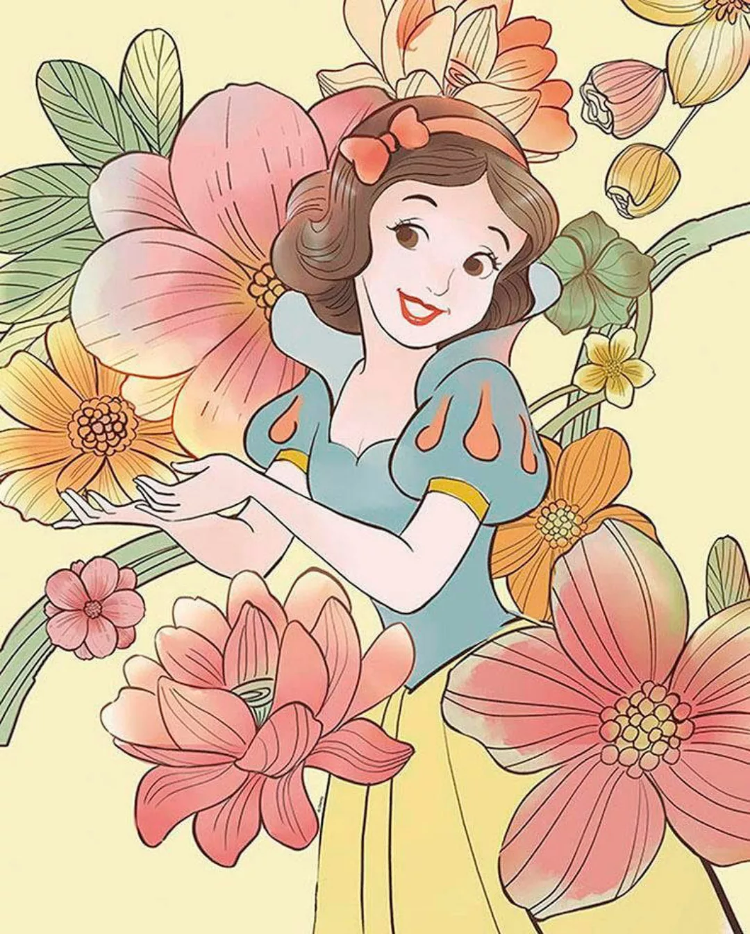 Komar Poster "Snow White Flowers", Disney, (1 St.), Kinderzimmer, Schlafzim günstig online kaufen