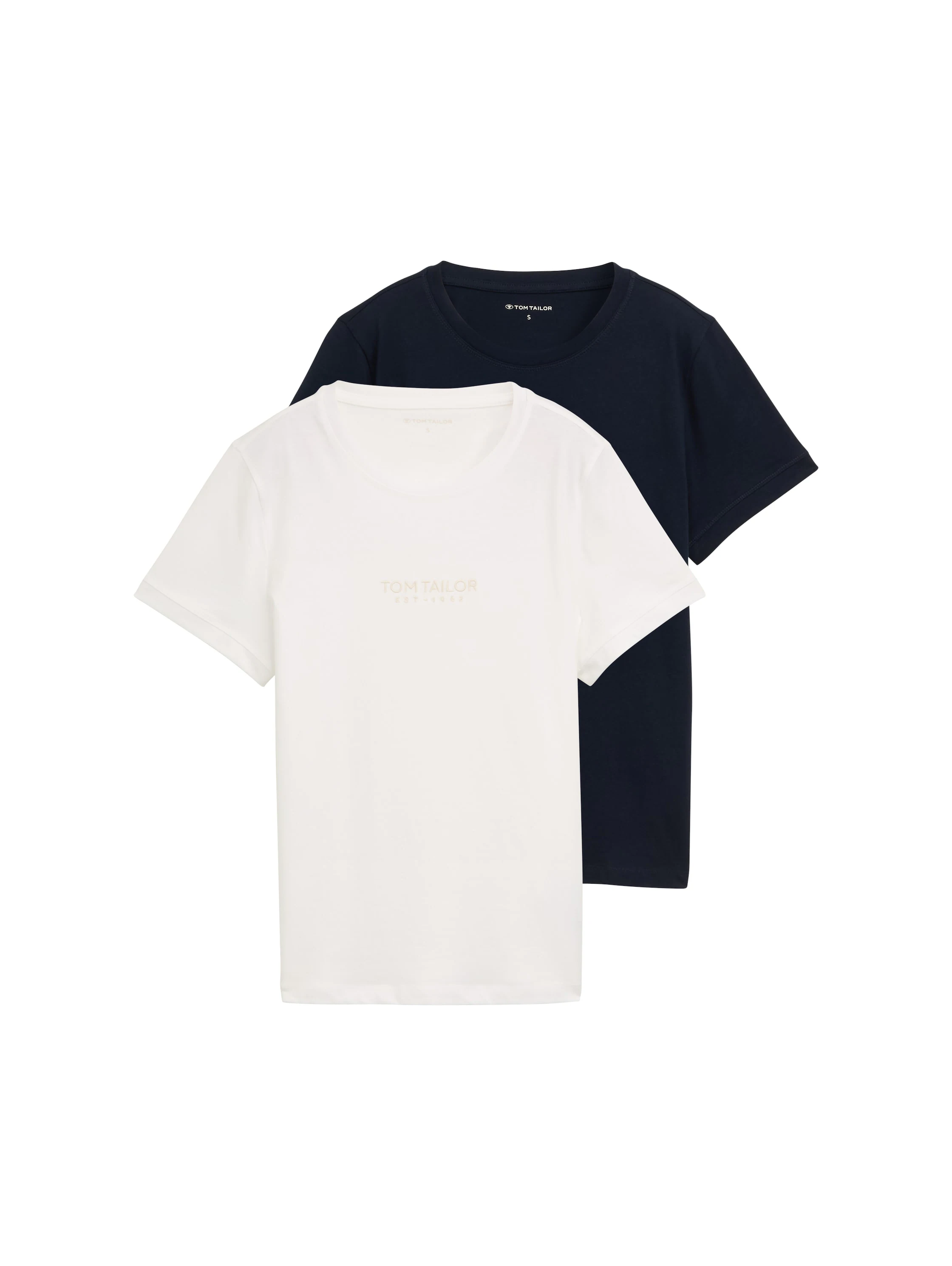 TOM TAILOR T-Shirt, (Packung, 2 tlg.), mit Logo Schriftzug günstig online kaufen