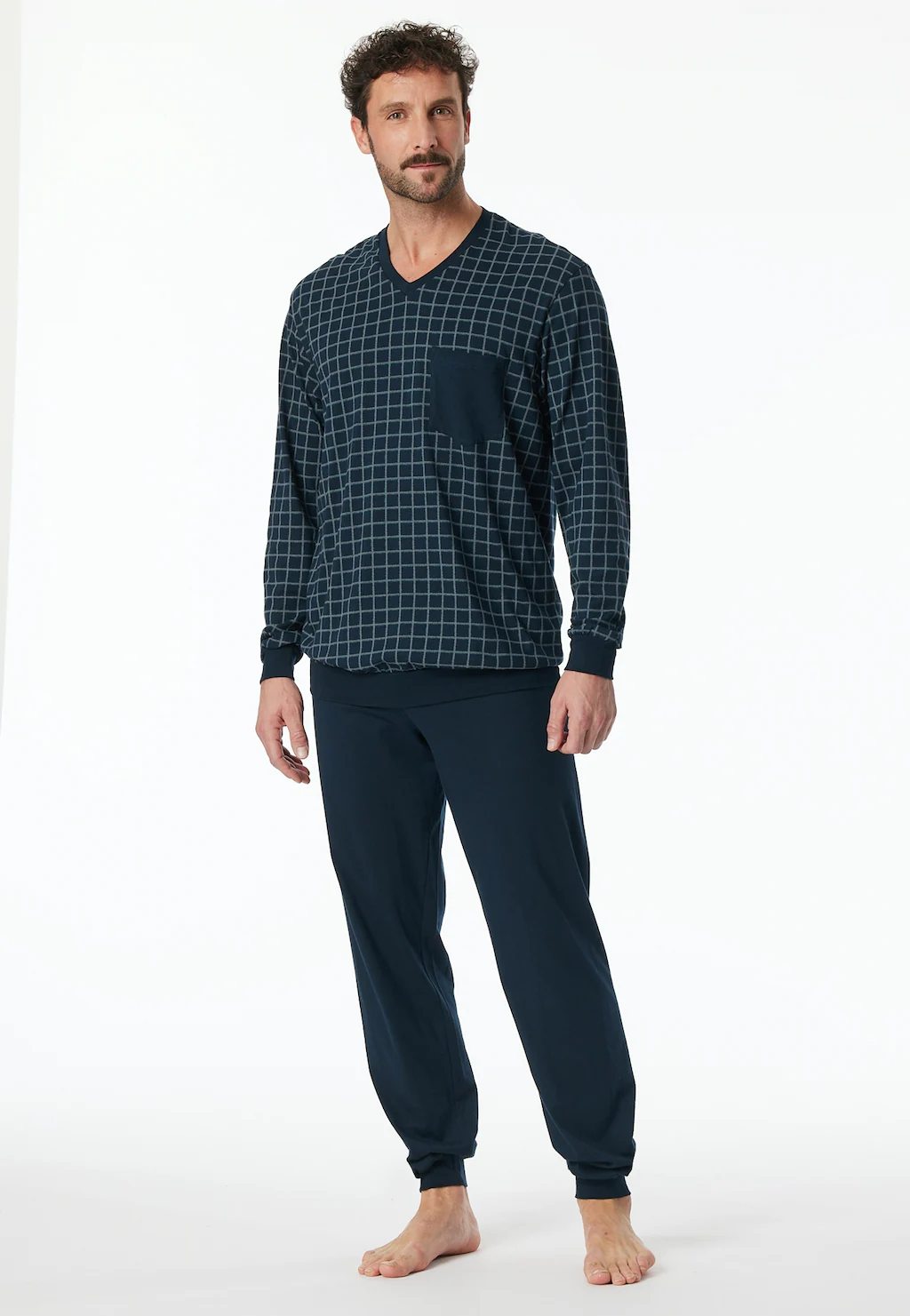 Schiesser Pyjama ""Comfort Nightwear"", (2 tlg.), mit klassischem Karo-Must günstig online kaufen