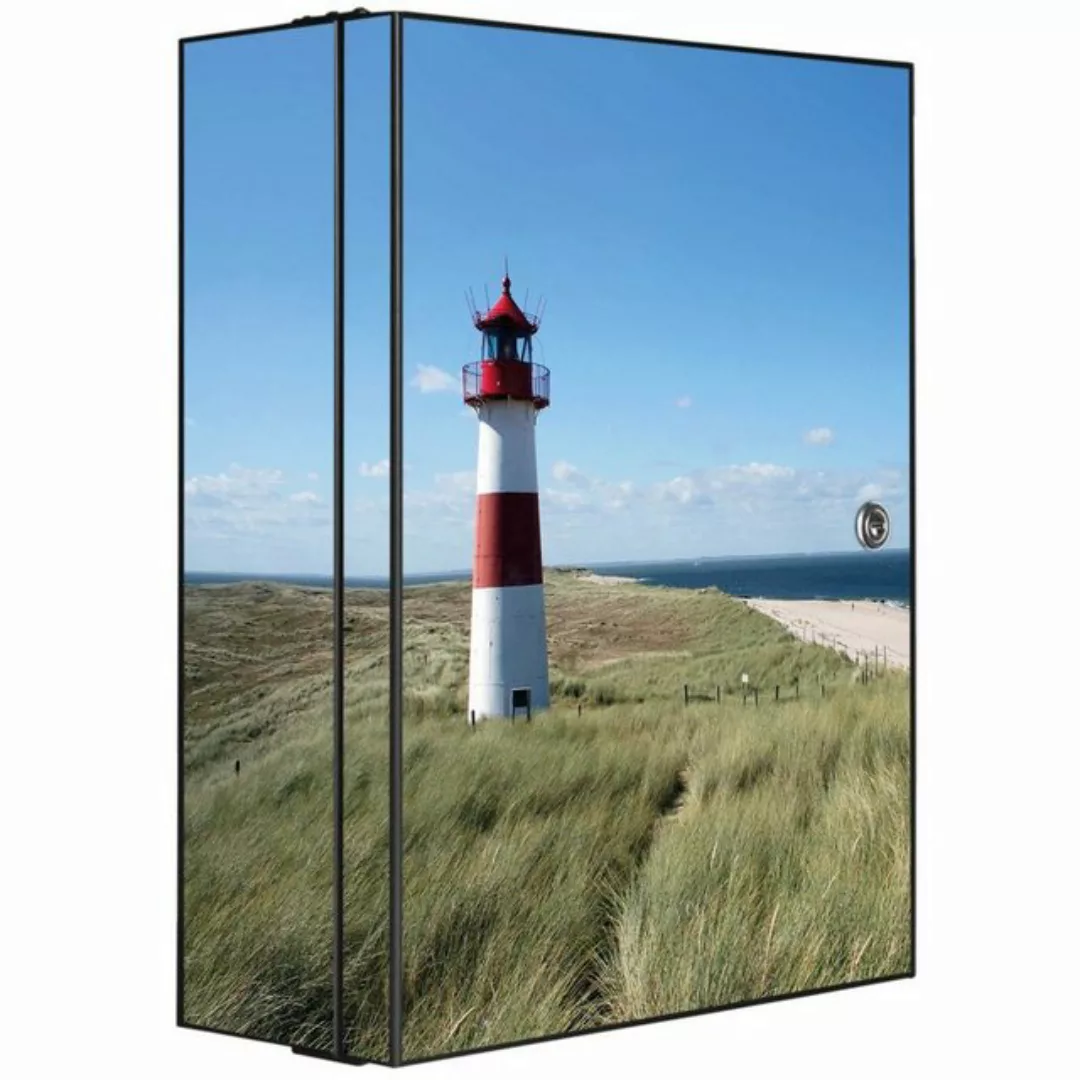 banjado Medizinschrank Stahl Leuchtturm (abschließbar, 3 große und 2 kleine günstig online kaufen
