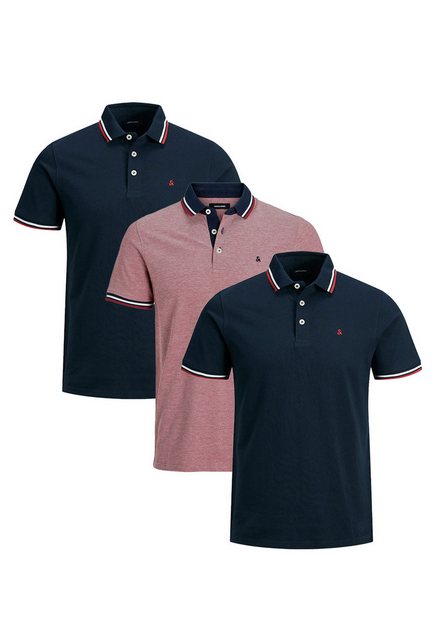 Jack & Jones Poloshirt 3er Pack Paulos - Slim Fit (Spar-Set, 3-tlg) Poloshi günstig online kaufen