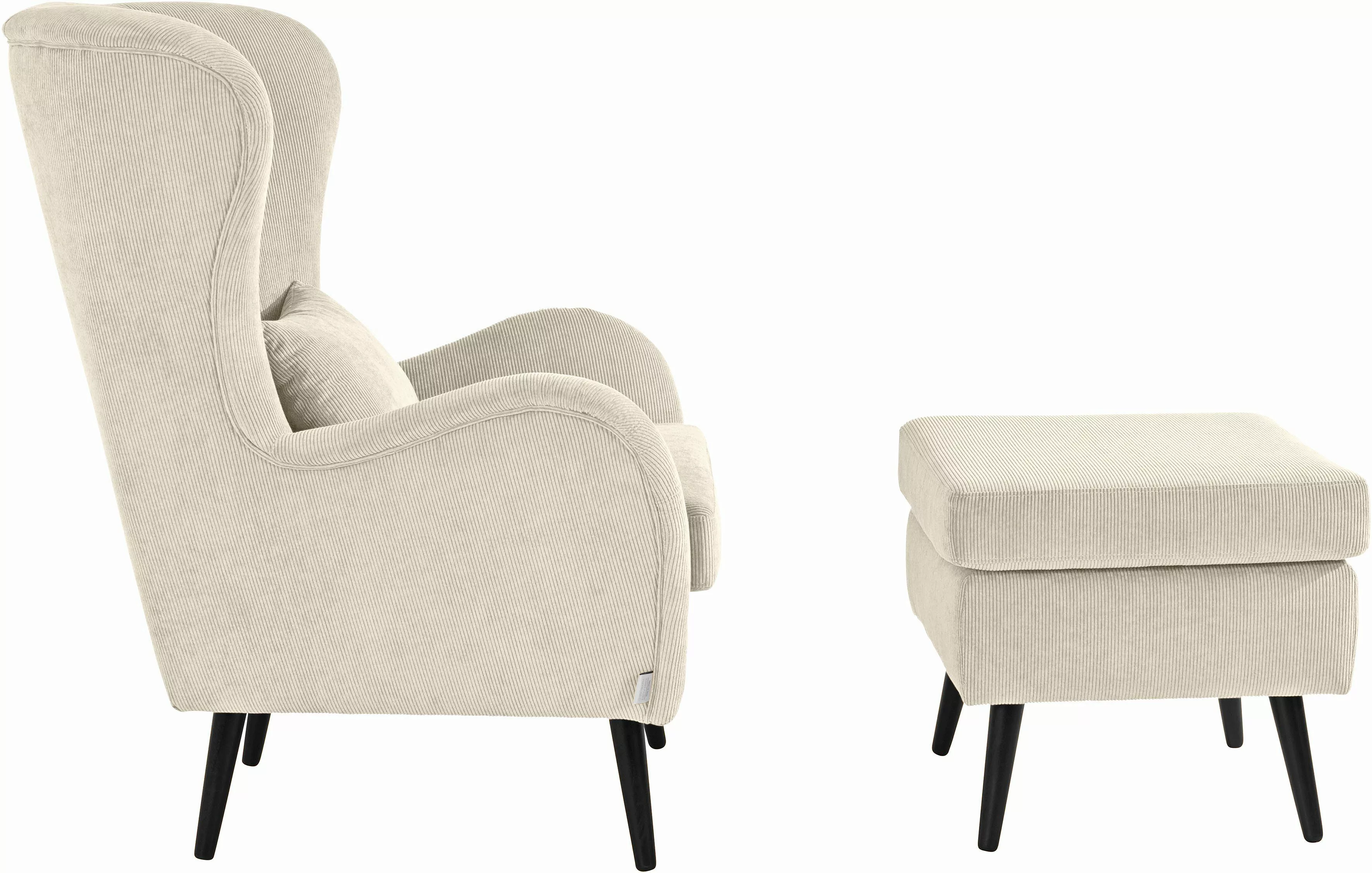 Home affaire Hocker "Salla", Bezug auch in Luxus-Microfaser in Teddyfellopt günstig online kaufen