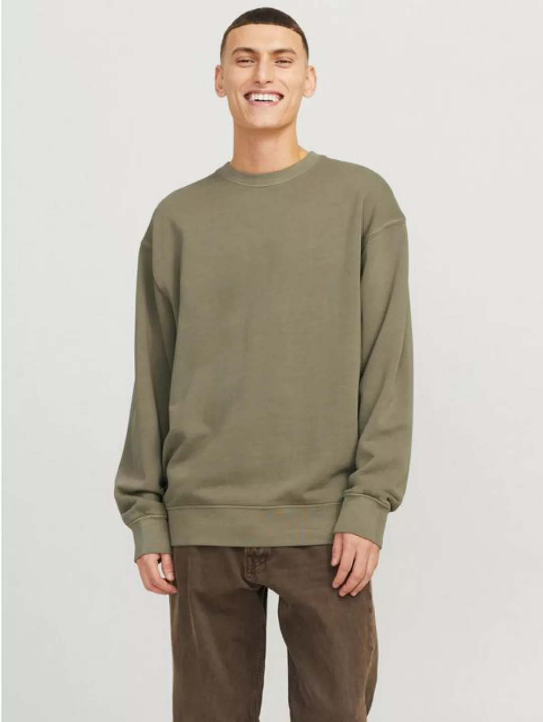 Jack & Jones Sweatshirt JJECHARGE FADED SWEAT CREW NECK NOOS mit Rippbündch günstig online kaufen