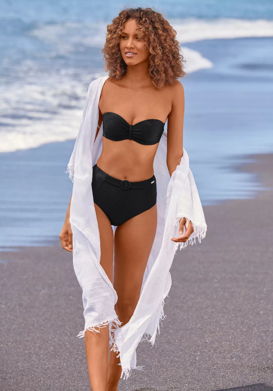 Sunseeker Highwaist-Bikini-Hose "Loretta", mit Ziergürtel günstig online kaufen