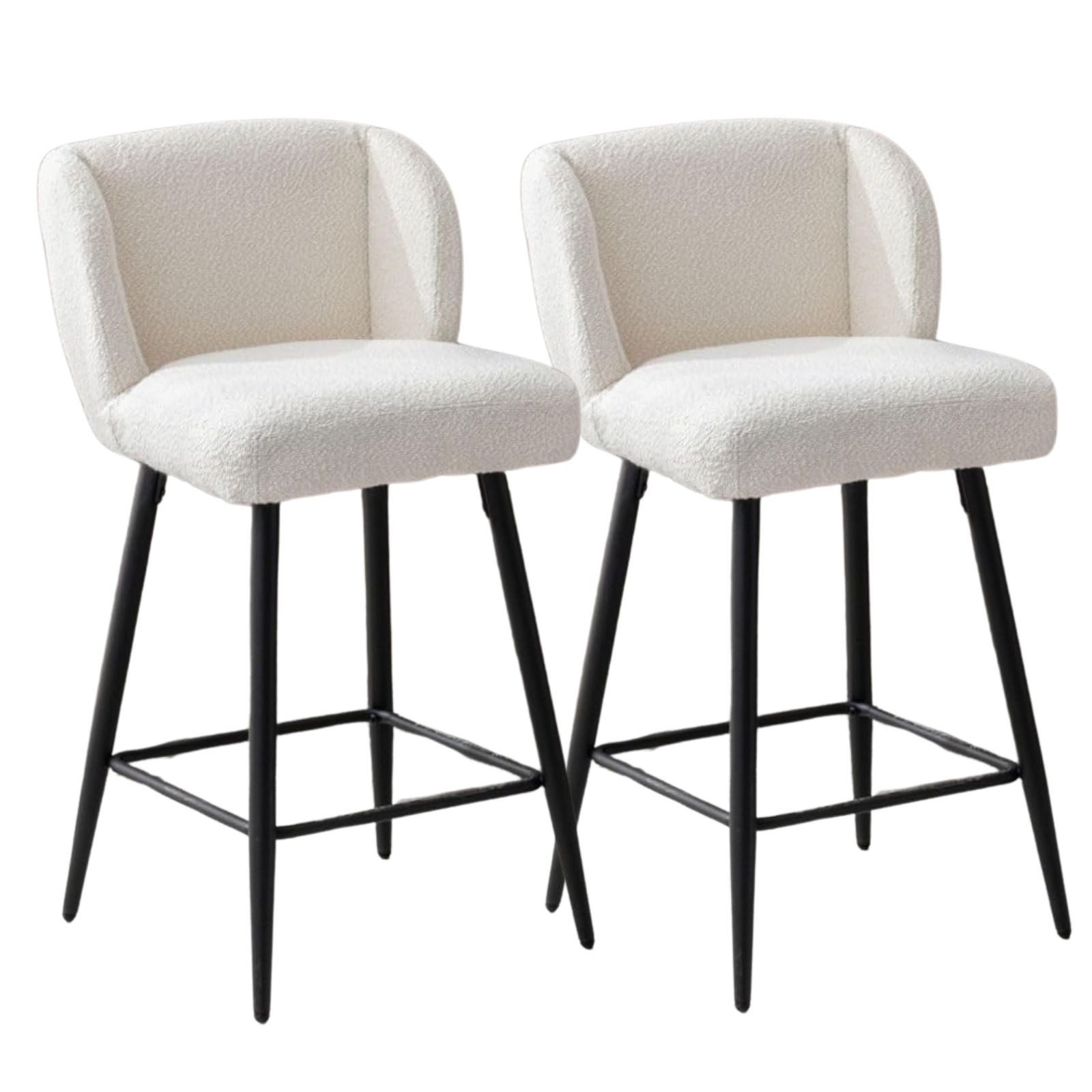 CHAIRUS Barhocker 2er Set Küchenbarhocker, Leinen/Kunstfell, günstig online kaufen