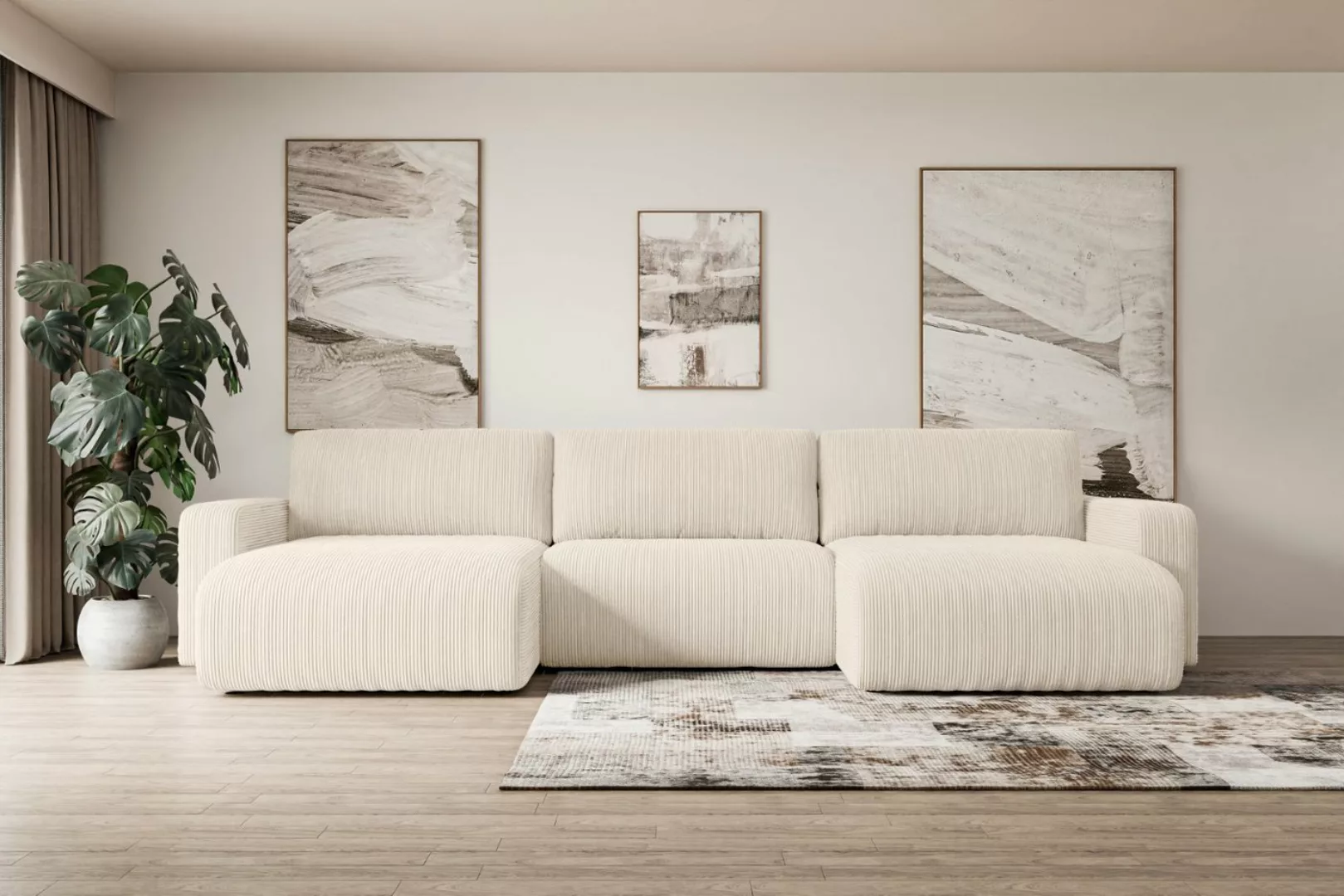 ALTDECOR Wohnlandschaft KLEEA-U, Couch mit Schlaffunktion, Wohnzimmer - Woh günstig online kaufen