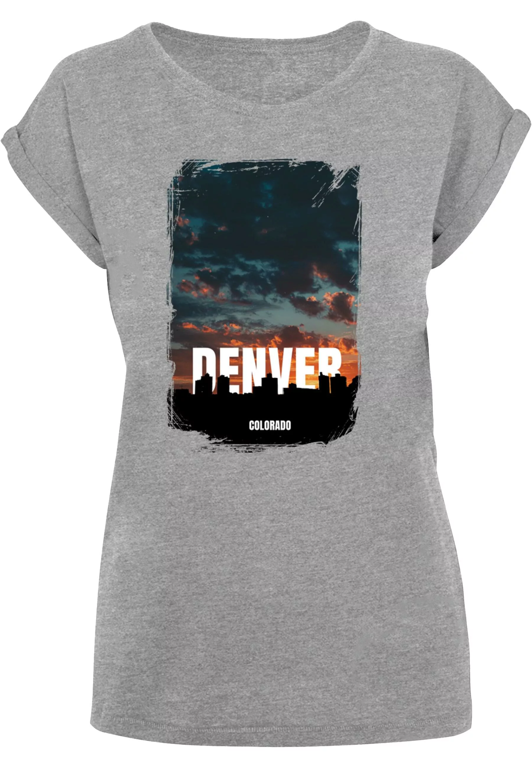 Merchcode T-Shirt "Merchcode Damen Ladies Denver Extended Shoulder Tee", (1 günstig online kaufen