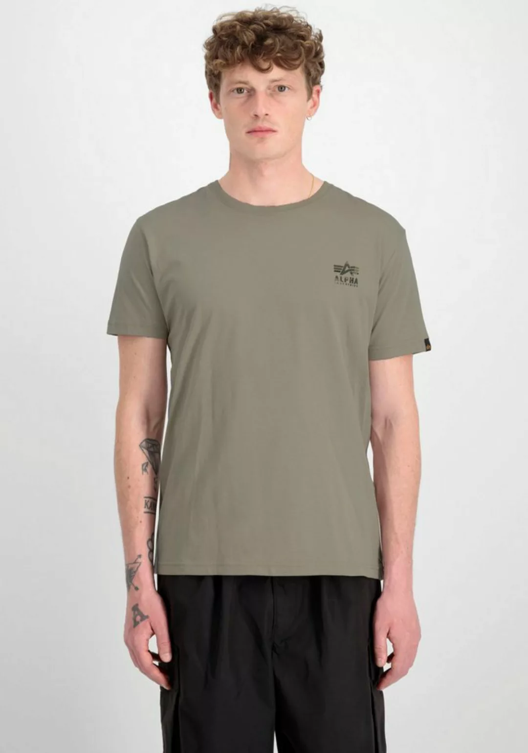 Alpha Industries Rundhalsshirt Camo Logo Puff Print BP T günstig online kaufen