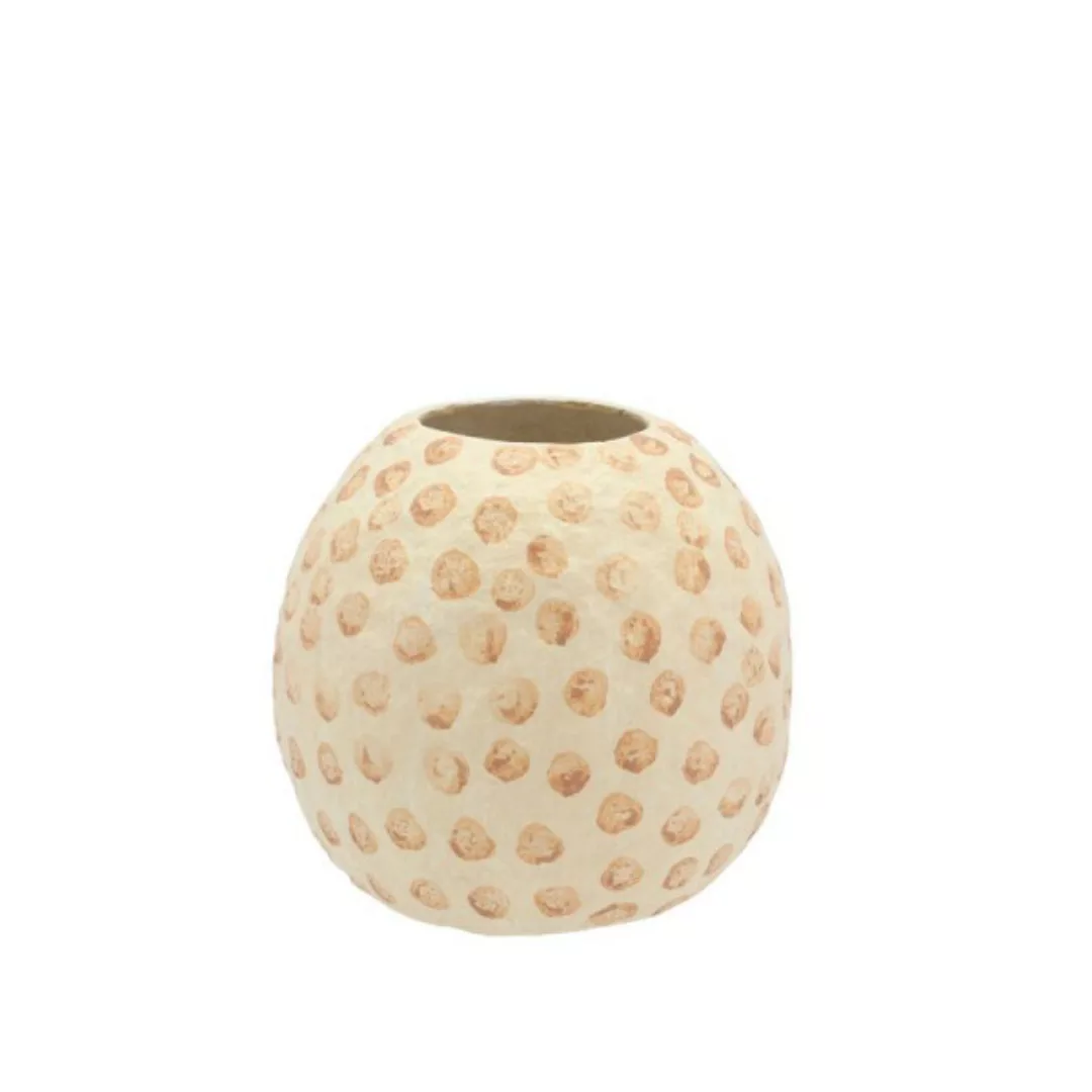 Vase Pappmaché Creme/Nougat klein günstig online kaufen