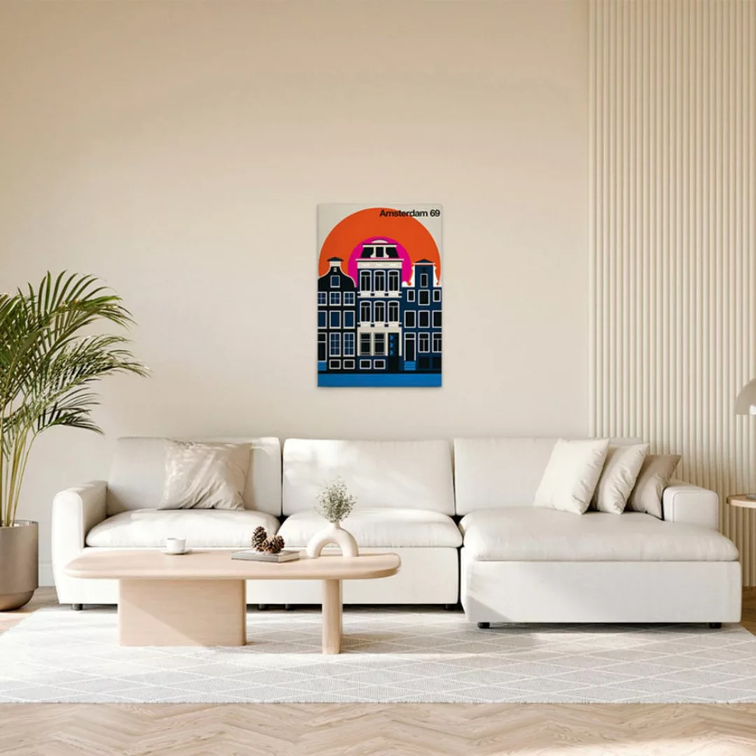 A.S. Création Leinwandbild "Amsterdam69 - Wandbild Creme Schwarz Keilrahmen günstig online kaufen