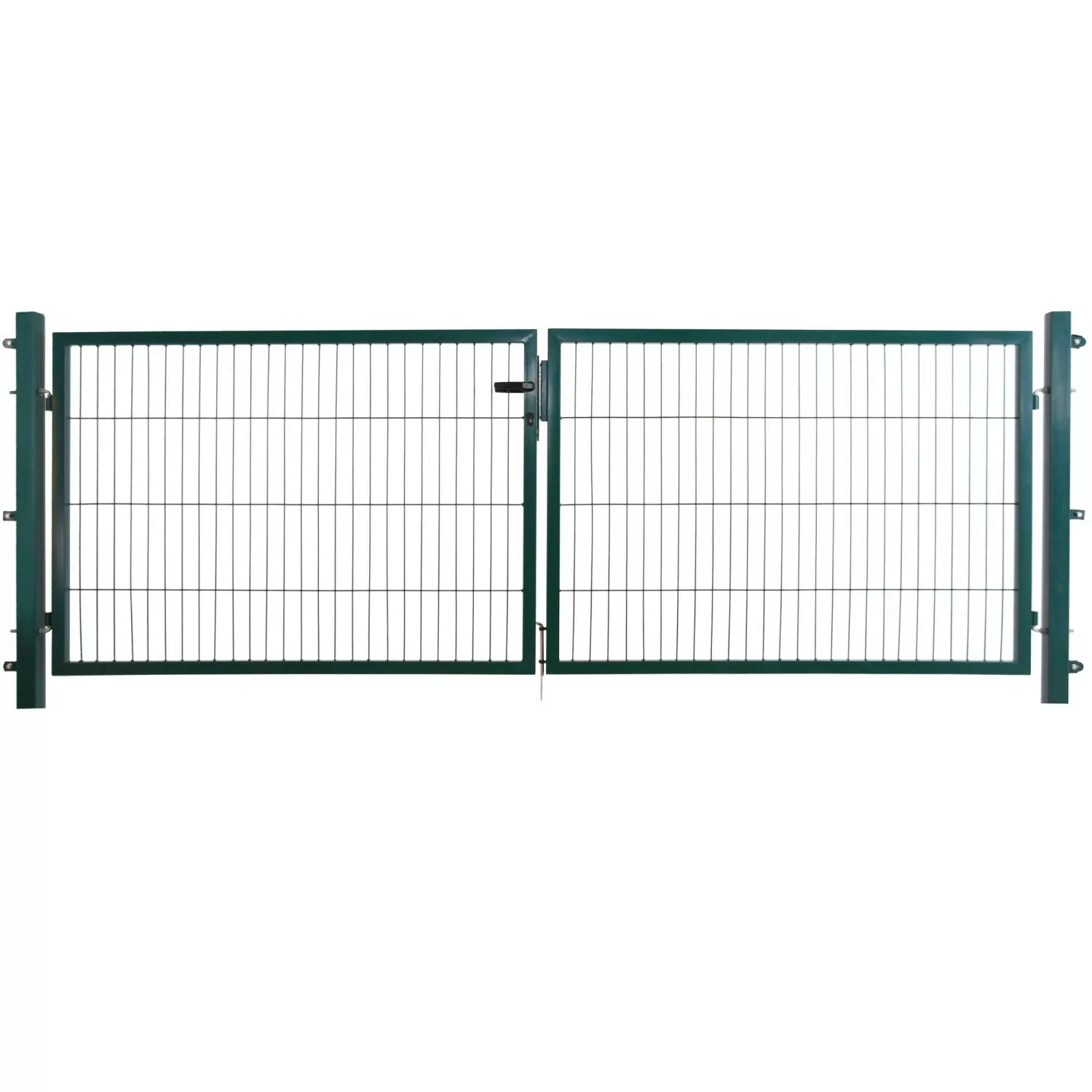 Doppeltor Basic für Doppelstabmattenzaun Moosgrün 300 cm x 200 cm günstig online kaufen