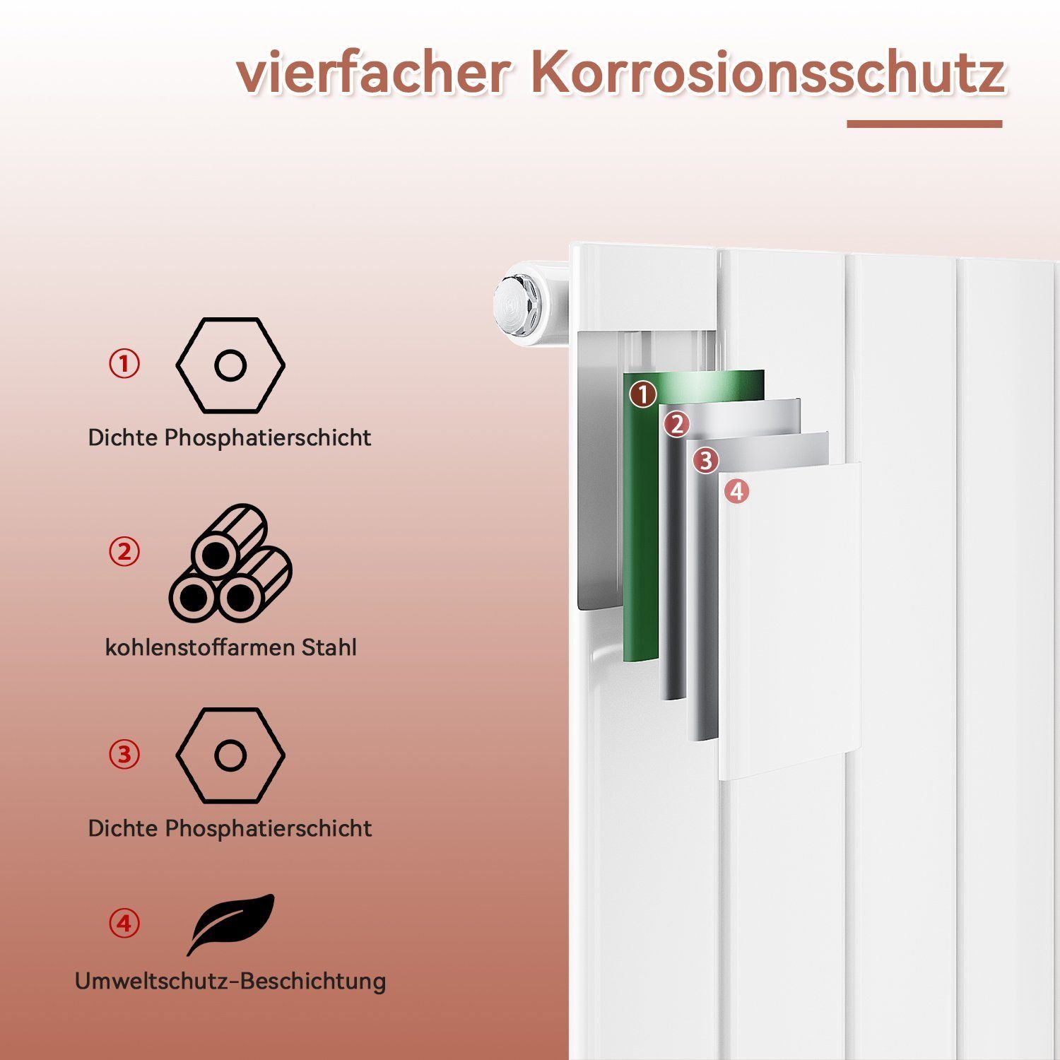 ELEGANT Heizkörper Flachheizkörper 1600/1800x619mm,Weiß,Vertikal,Bad,Design günstig online kaufen