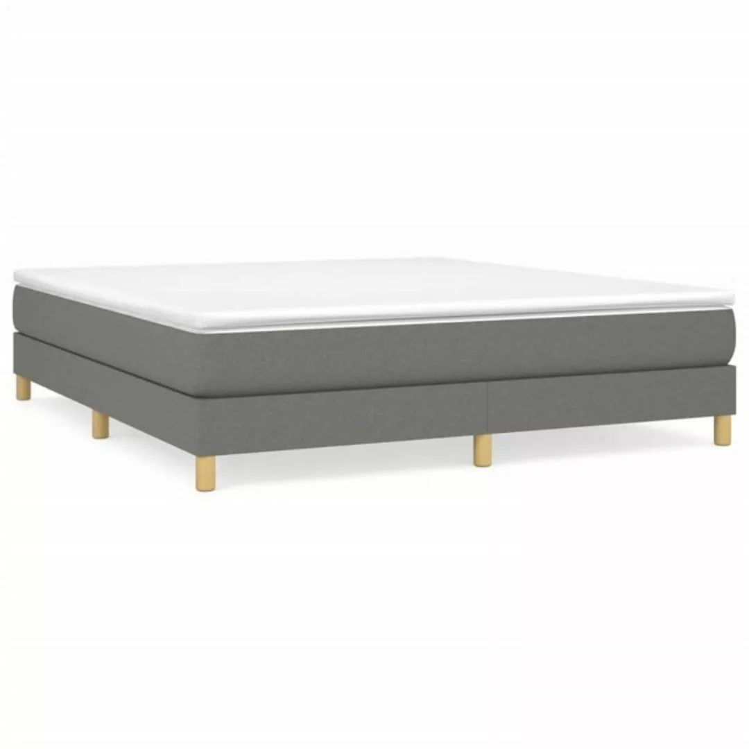 furnicato Bett Bettgestell ohne Matratze Dunkelgrau 160x200 cm Stoff (1-tlg günstig online kaufen