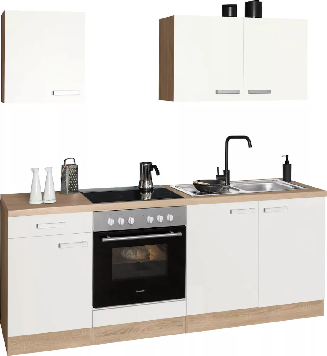 OPTIFIT Küchenzeile "Leer", Breite 210 cm, mit Hanseatic-E-Geräten günstig online kaufen