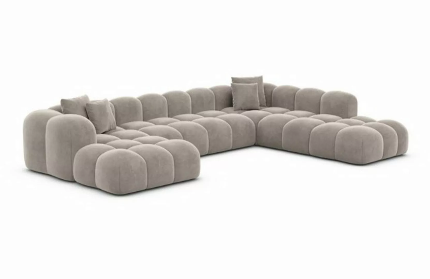 Sofa Dreams Wohnlandschaft Polster Stoffsofa Modern Ottomane Couch Samtstof günstig online kaufen