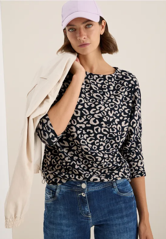 Melange Jacquard Shirt günstig online kaufen