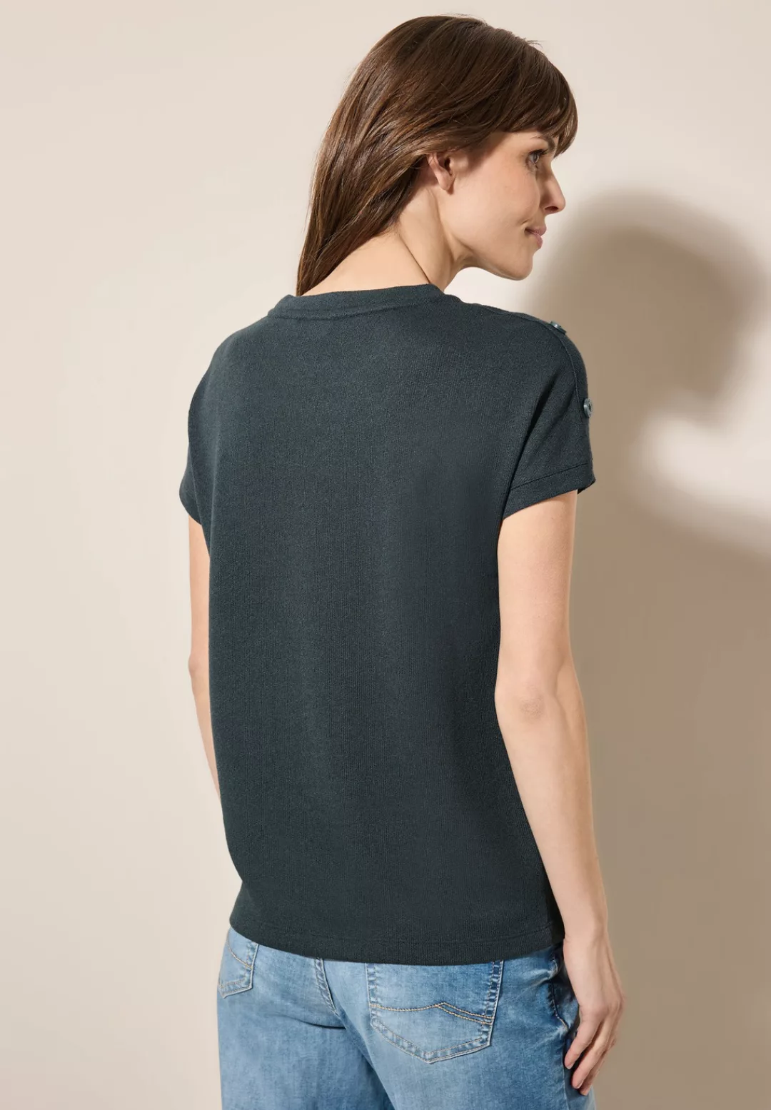 Cecil T-Shirt, aus softem Materialmix günstig online kaufen