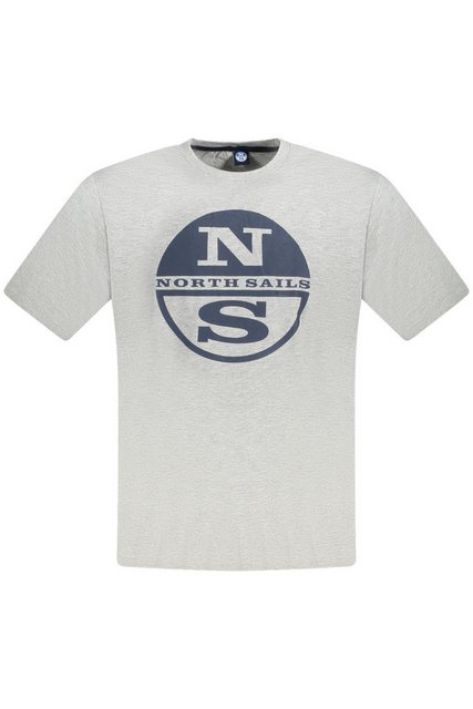 North Sails T-Shirt Graues Herren Kurzarm T-Shirt mit Rundhals und günstig online kaufen