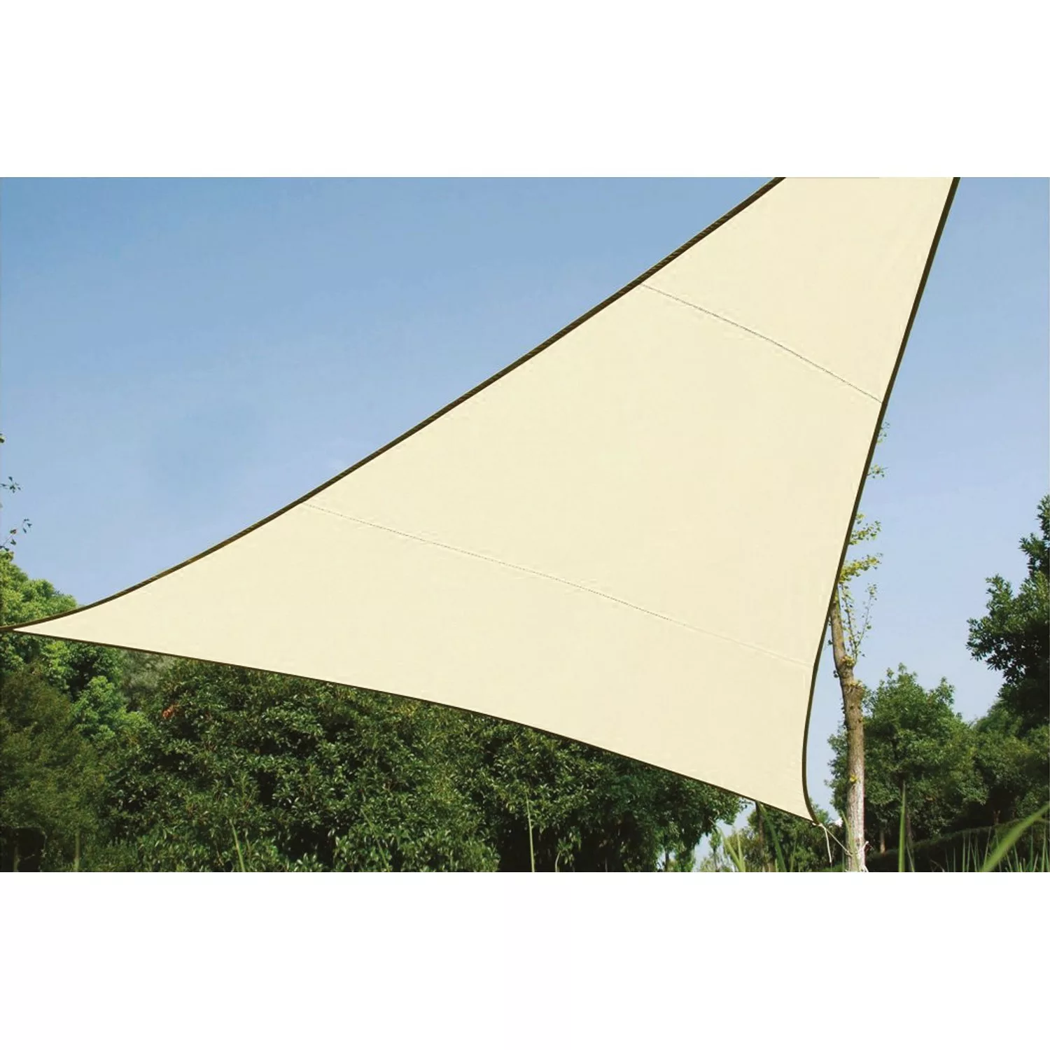 Perel Dreieck-Sonnensegel 500 cm x 500 cm Creme günstig online kaufen