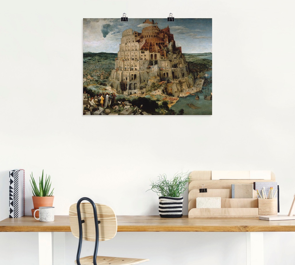 Artland Wandbild "Der Turmbau von Babel. 1563", Gebäude, (1 St.), als Leinw günstig online kaufen