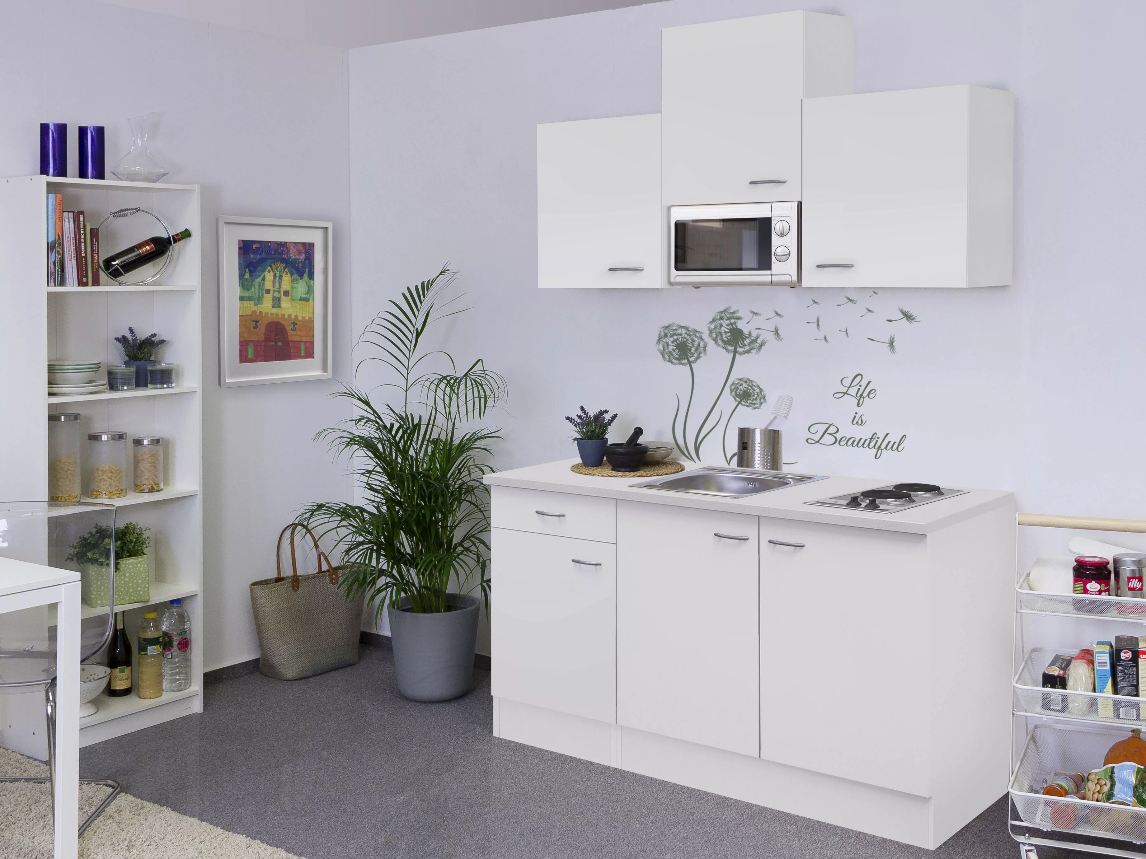 Flex-Well Küche "Wito", Gesamtbreite 150cm, mit Mikrowelle und Kochfeld, vi günstig online kaufen