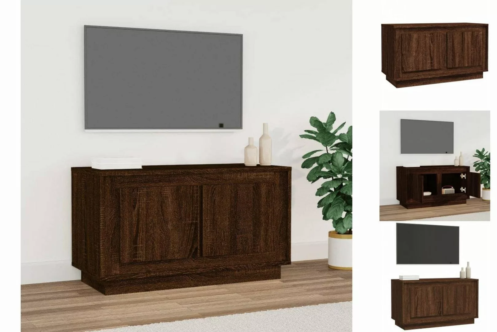 vidaXL TV-Schrank TV-Schrank Braun Eichen-Optik 80x35x45 cm Spanplatte günstig online kaufen