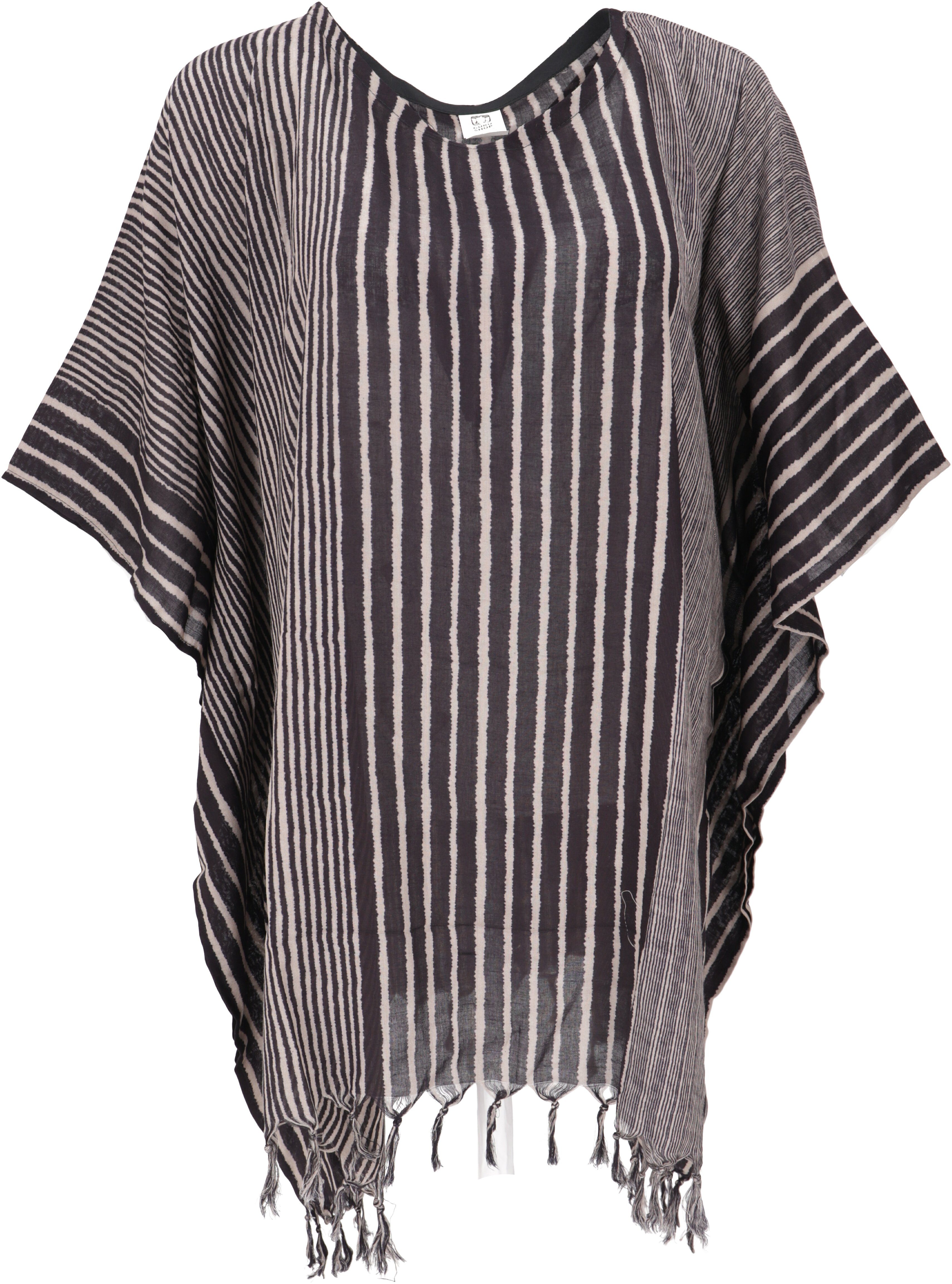 Guru-Shop Longbluse Kaftan, Ibiza-Style Tunika, gestreifter.. günstig online kaufen