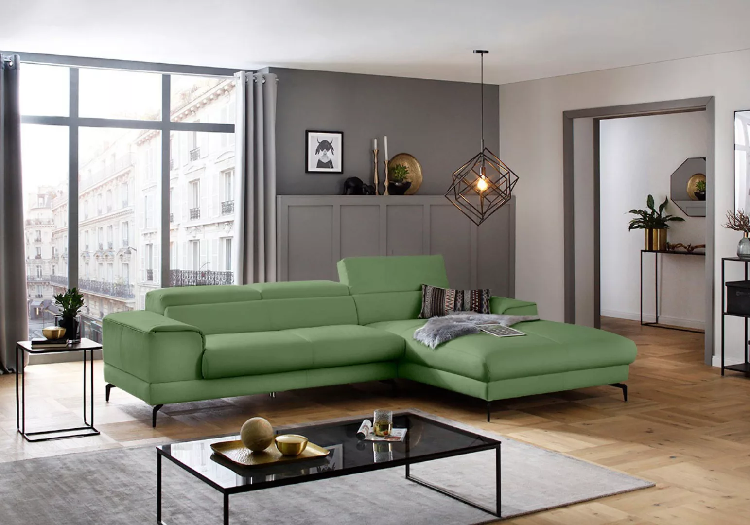 W.SCHILLIG Ecksofa "piedroo, Designsofa mit tollem Sitzkomfort, L-Form", Ko günstig online kaufen