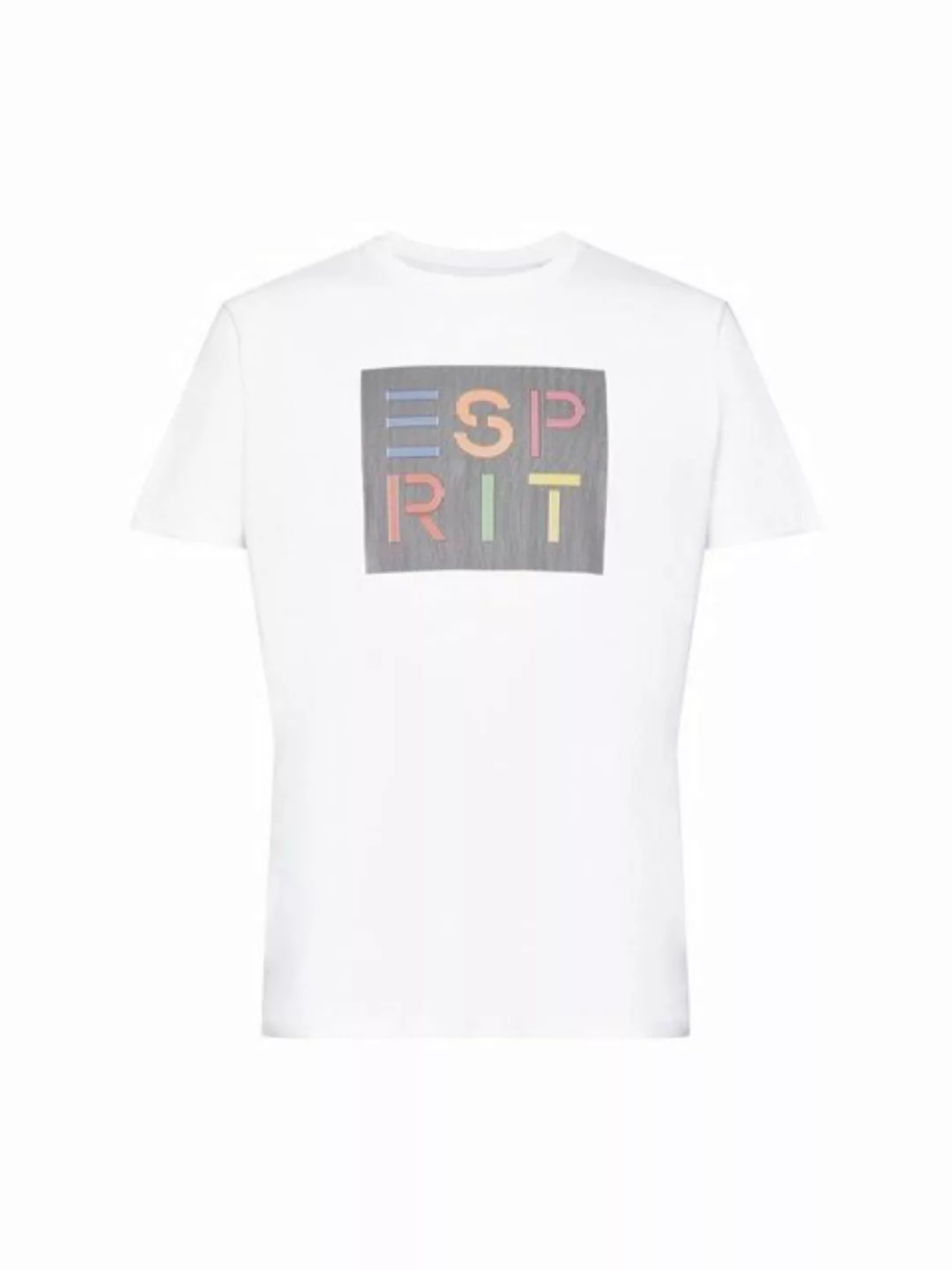 Esprit T-Shirt T-Shirt mit Logo-Applikation, Bio-Baumwolle (1-tlg) günstig online kaufen