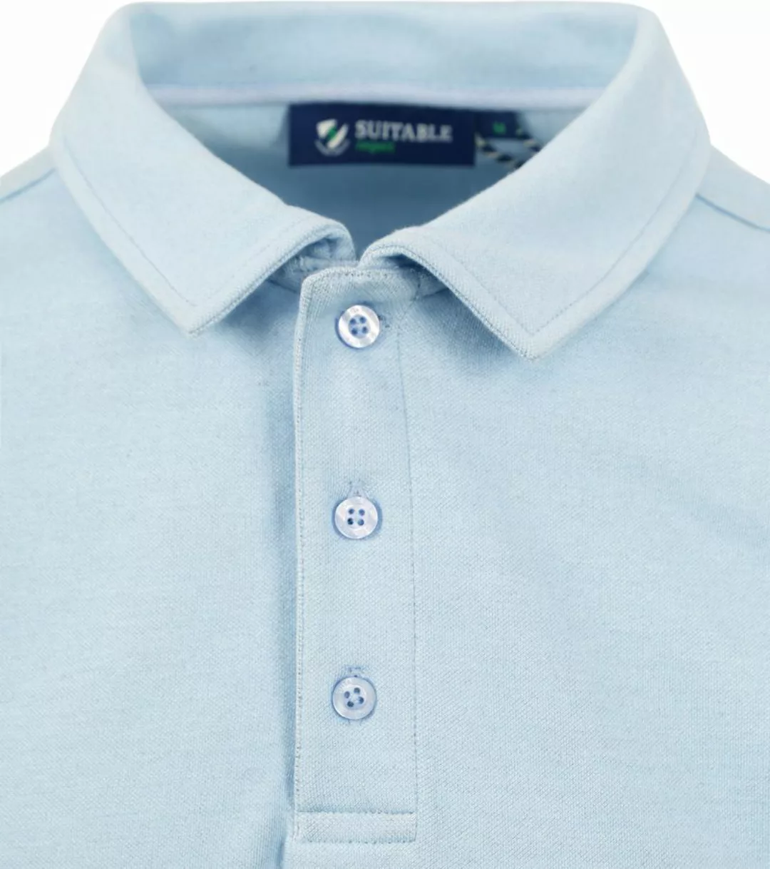 Langarm Slim-Fit Poloshirt "Jink" Hellblau - Größe M günstig online kaufen