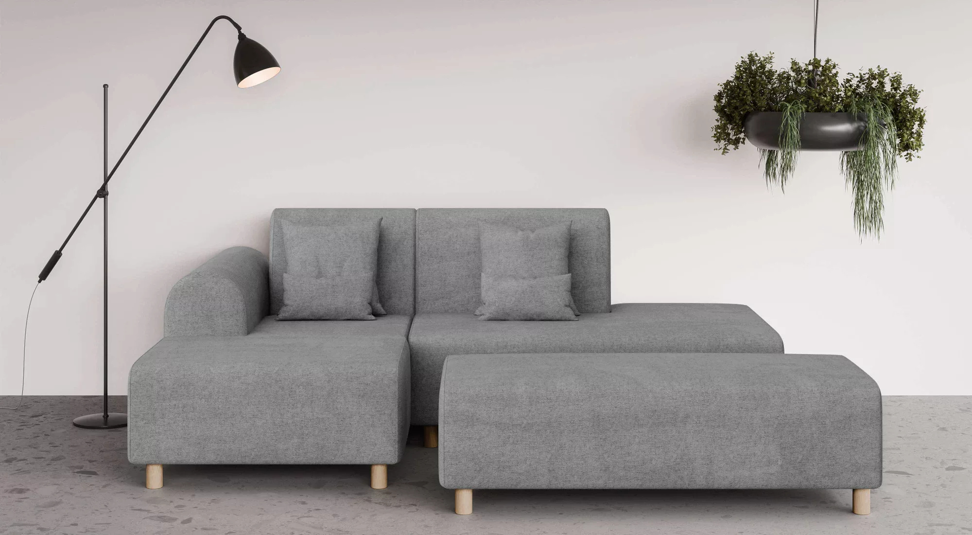 INOSIGN Ecksofa "Suyala", L-Form mit Hocker günstig online kaufen